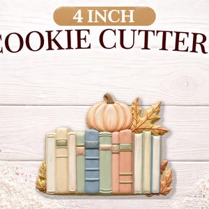 Stack Books Cookie Cutter | 4 Inch PLA Fondant Cutter