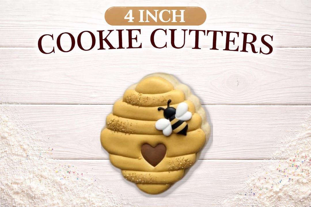 Playful Bee Hive Cookie Cutter | 4 Inch 3D Printed Fondant Cutter - Etsy