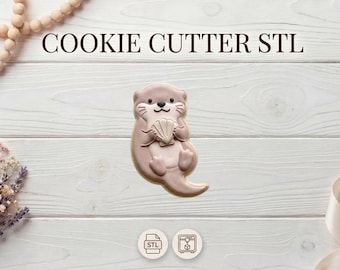 Otter Cookie Cutter STL File | Animal Baking Tool (Digital Download)