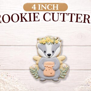 4 Inch Badger Honey Pot Cookie Cutter | 3D Printed Food-Safe PLA
