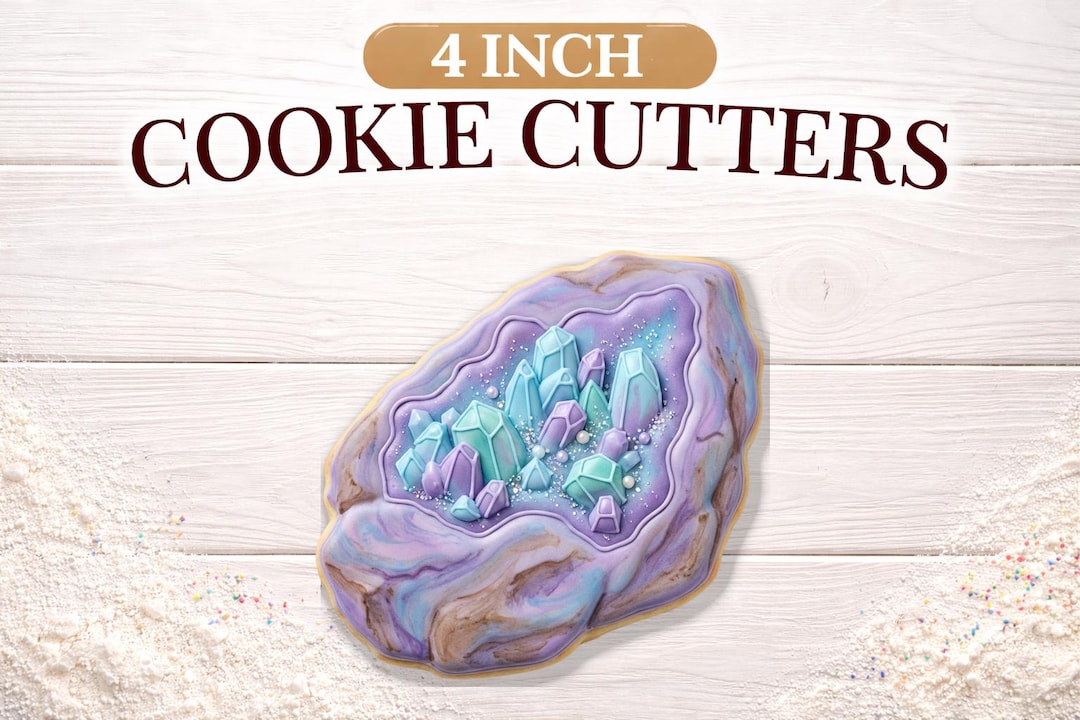 4 Inch Geode Cookie Cutter | 3D Printed Fondant Cutter - Etsy