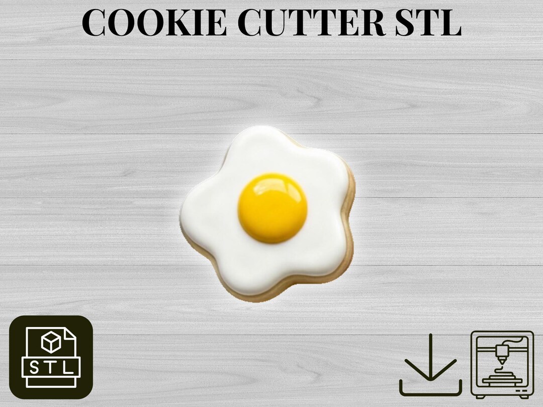 Egg Shaped Cookie Cutter STL File | Breakfast Baking Design (digital ...