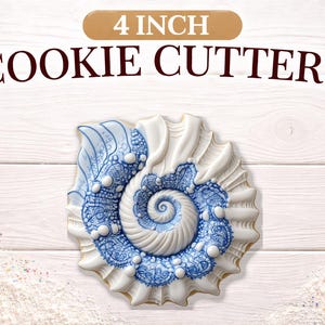 Nautilus Shell Cookie Cutter | 4 Inch PLA Cutter, Food-Safe Baking Tool