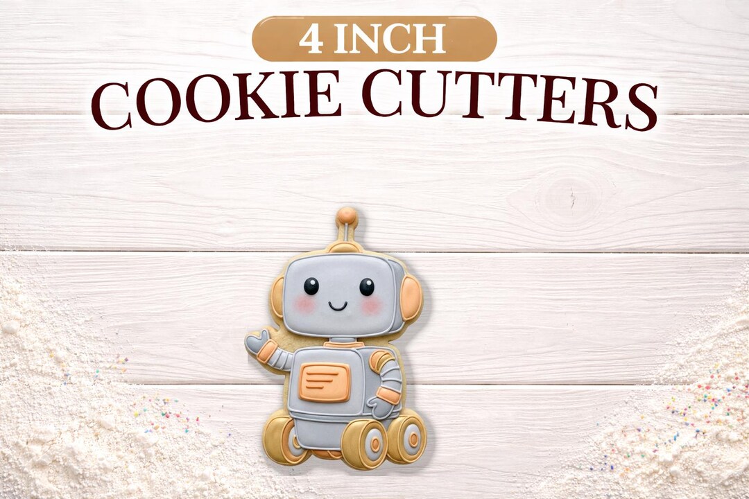 Robot Cookie Cutter | 3D Printed Cutter | Made to Order - Etsy