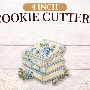 Stack of Books Cookie Cutter | 4 Inch PLA Baking Tool