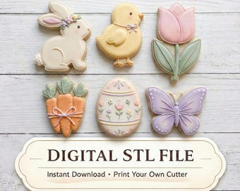 Easter Cookie Cutter STL Bundle | 6 Designs (Digital Download)