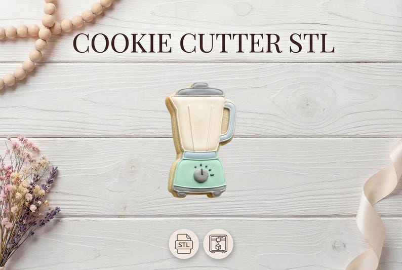 Blender Cookie Cutter STL File | 3D Printed Baking Tool (digital ...