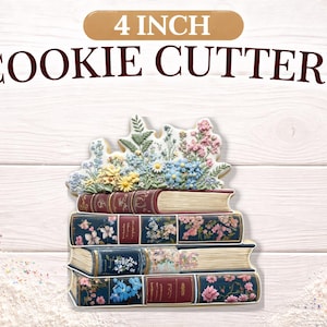 Stack of Books Cookie Cutter | 4 Inch PLA Baking Tool