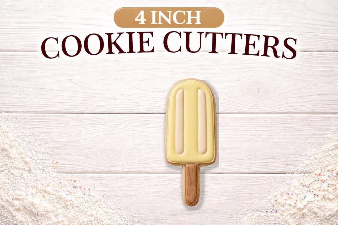 3D Printed Popsicle Cookie Cutter | 4 Inch Fondant Cutter, Baking Tool ...