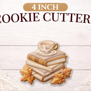 Stack of Books Cookie Cutter | 4 Inch 3D Printed Baking Tool