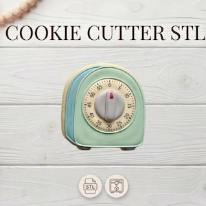 Retro kookwekker uitsteker STL (4 inch) (digitale download)