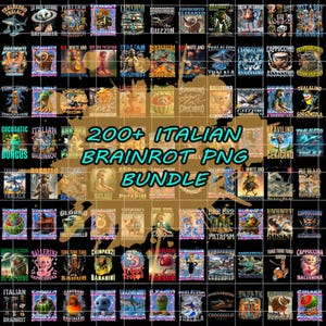 200+ Italienische Brainrot Hommage Png Bündel, Italienische Gehirnrot Shirt Design, Bombardino Crocodilo Png, Tralalero Tralala, Tung Tung Tung Sahur Png