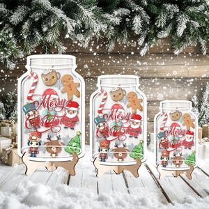 Reward Jar, Magnetic Reward Jar for Toddler, Jar with Christmas Tokens, Custom Name Behavior Responsibility Jar, Christmas Gift