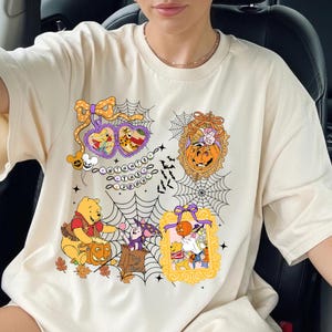 Trick or Treat Winnie The Pooh Png, Spooky Ghost Bear And Friends Png, Trendy Cartoon Witch Honey Bear Halloween Png,Digital Download