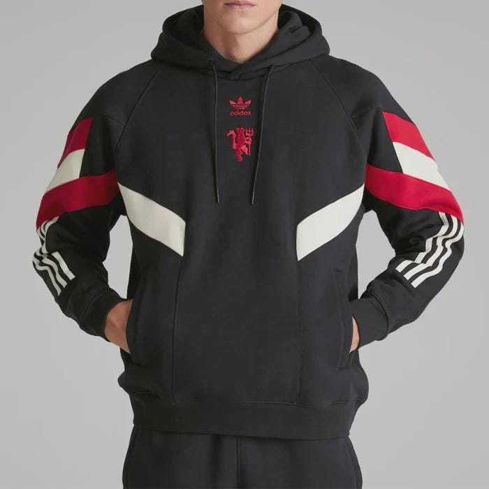 adidas マンチェスターユナイテッド　パーカー　フーディー 新品 XLサイズ アディダスオリジナルス マンチェスター