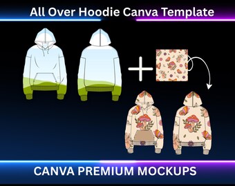 Mockup de suéter Dolman com capuz, Mockup de suéter, Mockup de suéter Dolman, Mockup digital, Mockups PNG, Modelo de mockup do Canva, Mockup do Procreate