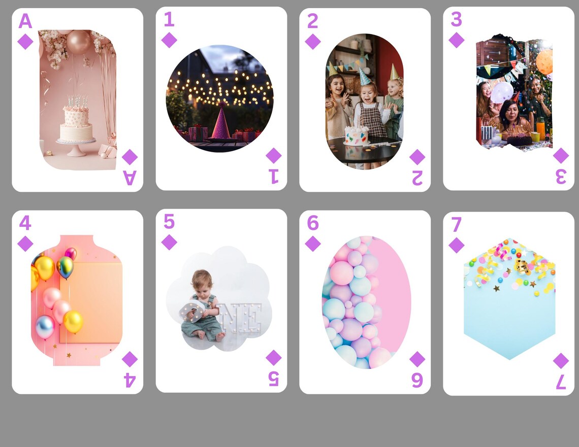 Playing Cards Canva Template, Canva Editable Frames for Printable Poker