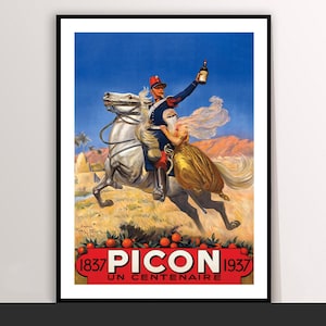 Picon Vintage Food & Drink Art Deco Canvas Poster Print