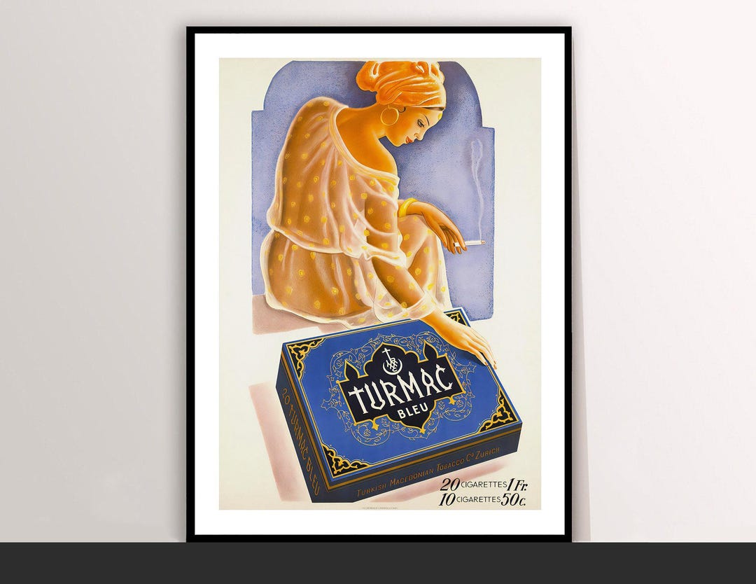 Turmac Vintage Turmac Cigarettes Canvas Poster: Tobacco Wall Art - Etsy