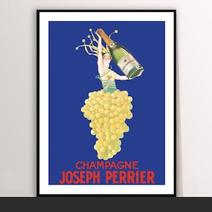 Champagne Joseph Perrier Vintage Food&Drink Canvas Roll Poster - Art Deco, Poster Print, Gift Idea, Print Buy 2 Get 1 Free