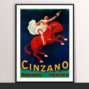 Cinzano Vermouth Torino Vintage Poster by Leonetto Cappiello Food&Drink Poster - Art Deco, Poster Print, Gift Idea, Print Buy 2 Get 1 Free