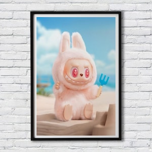 Labubu Poster, Cute Monster Wall Art, Modern Girl Room Decor, Feminine Toy Print, Inspirational Quote Print, Buy 2 Get 1 Free
