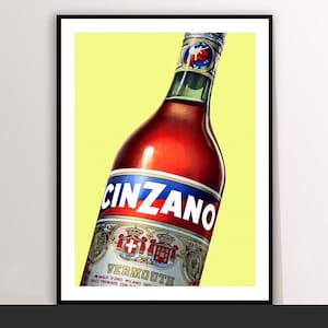 Cinzano Vermouth Art Deco Canvas Print: Vintage Food & Drink Poster