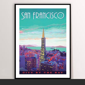 San Francisco Travel Poster: City by The Bay Canvas Print