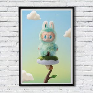 Labubu Poster, Cute Monster Wall Art, Modern Girl Room Decor, Feminine Toy Print, Inspirational Quote Print, Buy 2 Get 1 Free