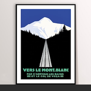 Vers Le Mont-Blanc Vintage Travel Poster: Swiss Alps Canvas Print