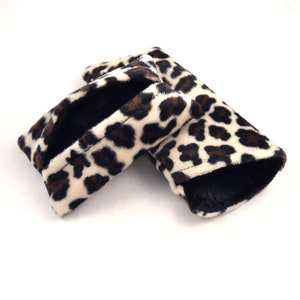 Eyeglass Sleeve and Travel Tissue Holder Set. Sunglass Case with Pocket Tissue Pouch. Faux Fur Animal Print Cheetah, Giraffe, Leopard, Zebra image 2