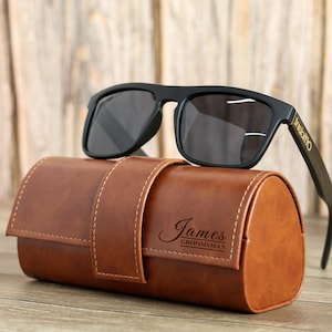Personalized Groomsmen Gifts Ideas, Engraved Sunglasses with Case, Best Man Gift, Groom Gift, Bachelor Gifts for Men, Wedding Party Gifts