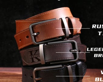 Ceinture en cuir personnalisée pour homme pour anniversaire - Ceinture personnalisée fabriquée à la main pour lui, cadeau unique pour petit ami, cadeau d'anniversaire pour mari