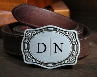 Personalized Western Belt Buckle for Men and Women, DESIGN YOUR OWN Custom Belt Buckle- Solid Metal- Brass, Nickel Silver