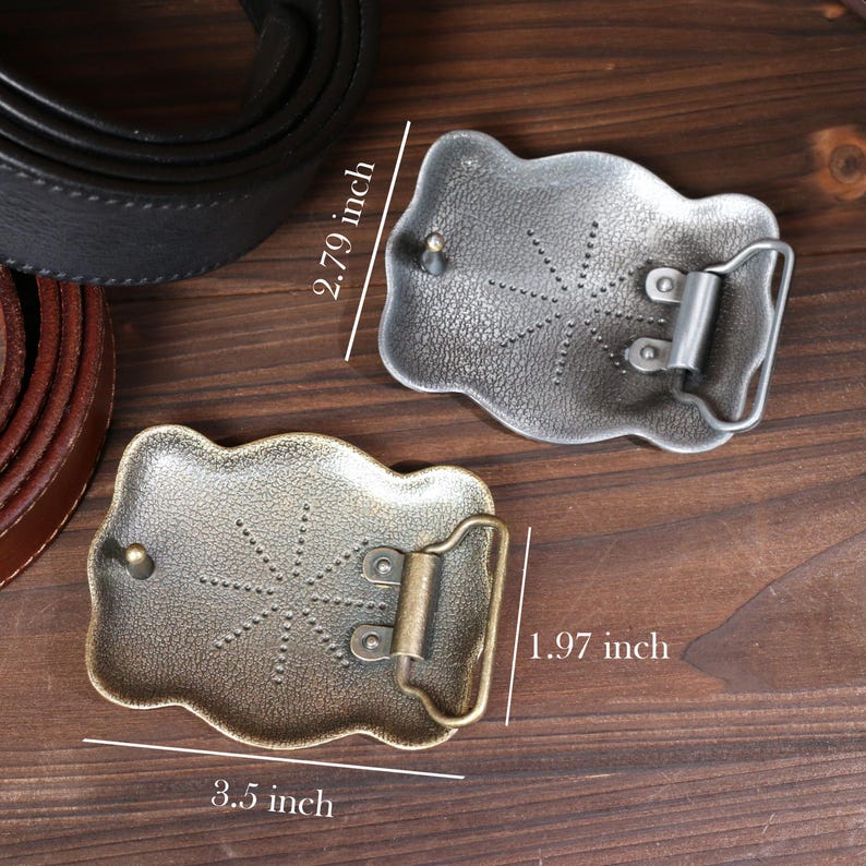 Personalized mens belt buckles, Custom western belt buckles with your logo, Gift For Him, Engraved cowboy buckles for groomsman image 3