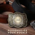 Personalized mens belt buckles, Custom western belt buckles with your logo, Gift For Him, Engraved cowboy buckles for groomsman