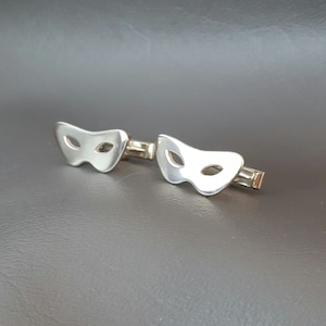 Sterling Silver Masks Cuff Links