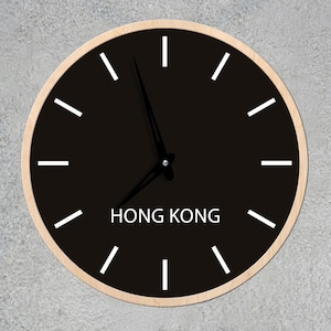 City Wall Clock, Custom Travel Wall Clock, Time Zone Clock Wall, World Wood Wall Clock, World Time Zone Clock, Multiple Time Zone Wall Clock