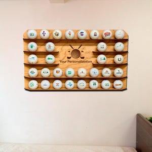 Custom Ball Golf Display Case, Golf Ball Display, Custom Golf Ball Display, Wood Ball Display, Custom Golf Ball Holder, Golf Ball Collection