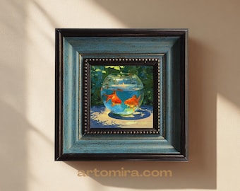 Matisse goldfish with cat, famous paintings with cats, defaced