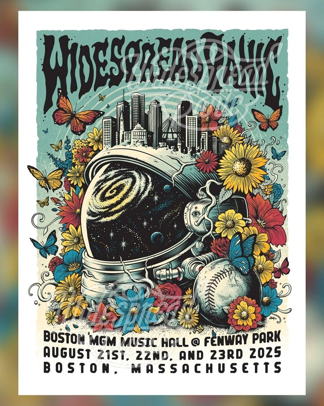 Widespread Panic Tour Dates Poster in Boston Massachusetts on August 21 ...