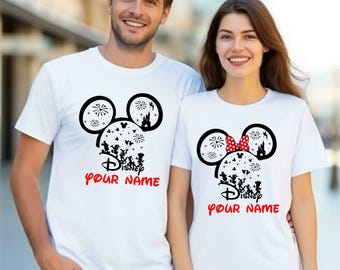 Personalised Disneyland Mickey And Friends T-Shirt, Custom Disneyland Paris Tee, Group Family Holiday Vacation, Adult Unisex Kids Tee Top