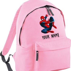 Personalised Spider-Man backpack, Travel holiday boys girls&#39; bag, School/Nursery, Spider-Man PE Kit/Gym/Swimming School Rucksack Bag