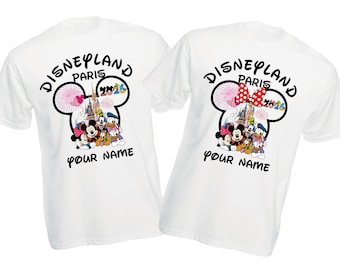 Personalised Disneyland Paris 2026 Family T-Shirt, Group Family Holiday Vacation, Mickey And Friends Custom Name shirt, Unisex Kids Tee Top