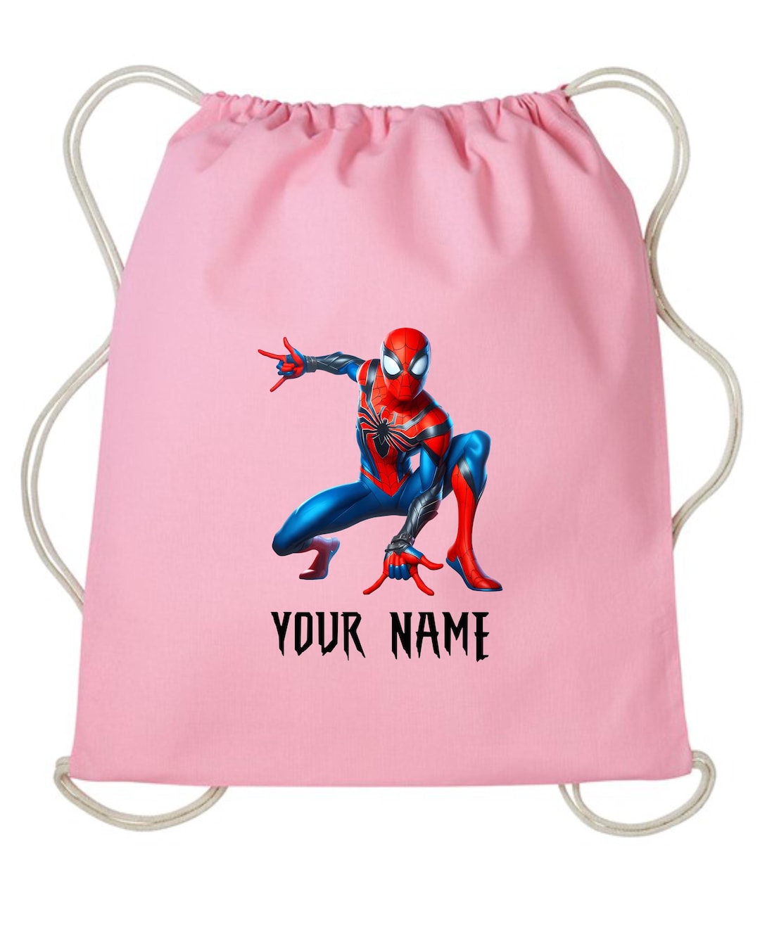 Personalised Spider-man Backpack, Spidey Custom Drawstring Bag 2026 ...