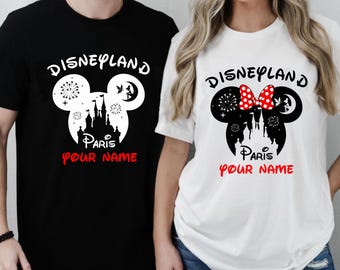 Personalised Disneyland Paris Family T-Shirt, Group Family Holiday Vacation, Mickey And Friends Custom Name shirt, Unisex Kids Tee Top