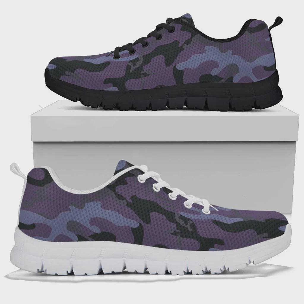 Zapatillas de camuflaje azul marino oscuro, zapatillas de camuflaje unisex para hombre y mujer, zapatillas de camuflaje para hombre y mujer, zapatilla