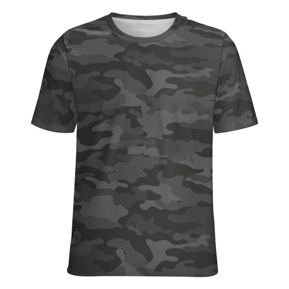 Dark Gray Camouflage T-shirt, Men