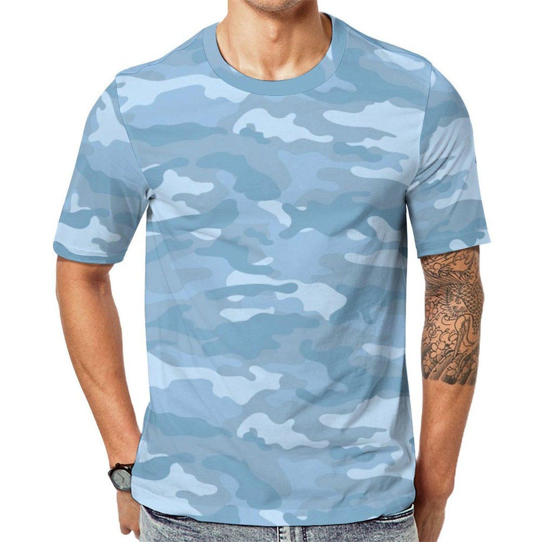 T-shirt basique garçon en coton bleu noix de muscade taille 5 ans à col