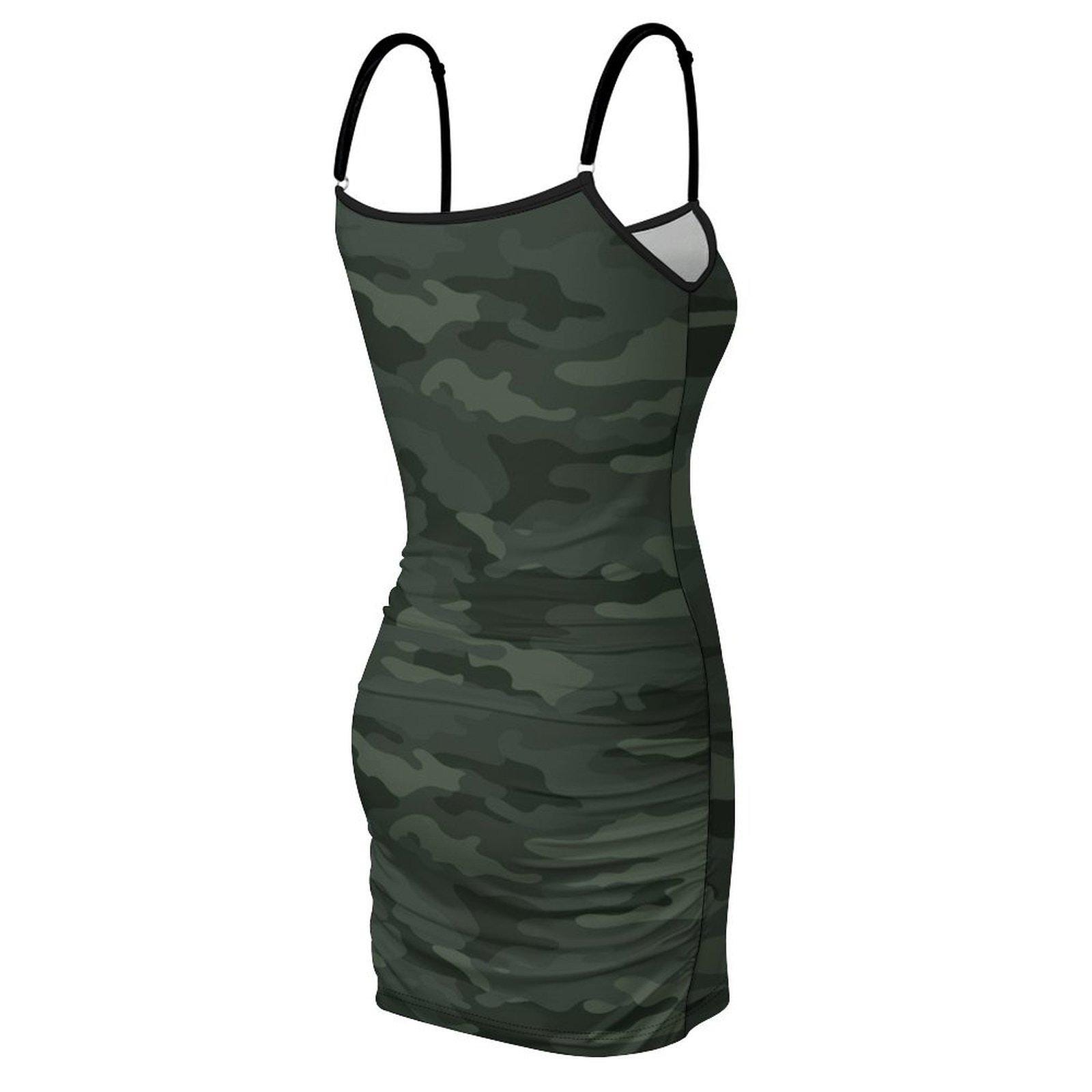 camo green dress Military-inspired Dress, Spring Long Sleeve Shirt Midi Dress, Army Green  Pleated Work Dress, Belted Dress, Custom Dress, Xiaolizi 2846#